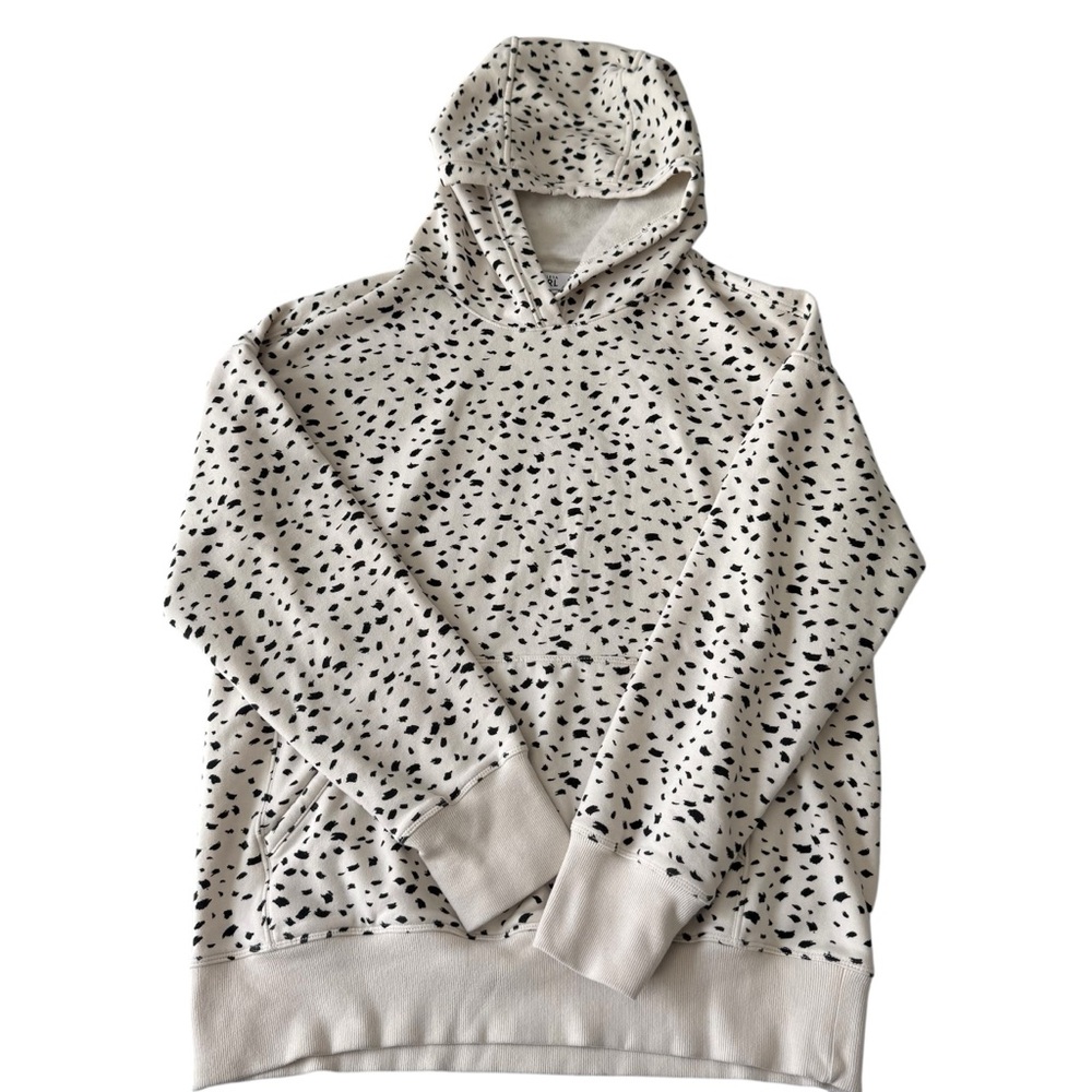 Athleta Girl RetroActive Oversized Hoodie Brush Dot Cream Size 16 XXL - Picture 3 of 9